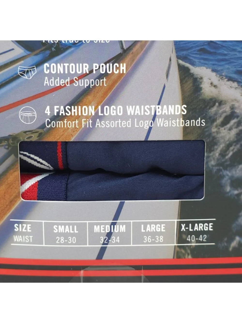 Nautica Mens 4-Pack Micro Briefs XL Moisture-Wicking Tagless Contour Pouch Navy